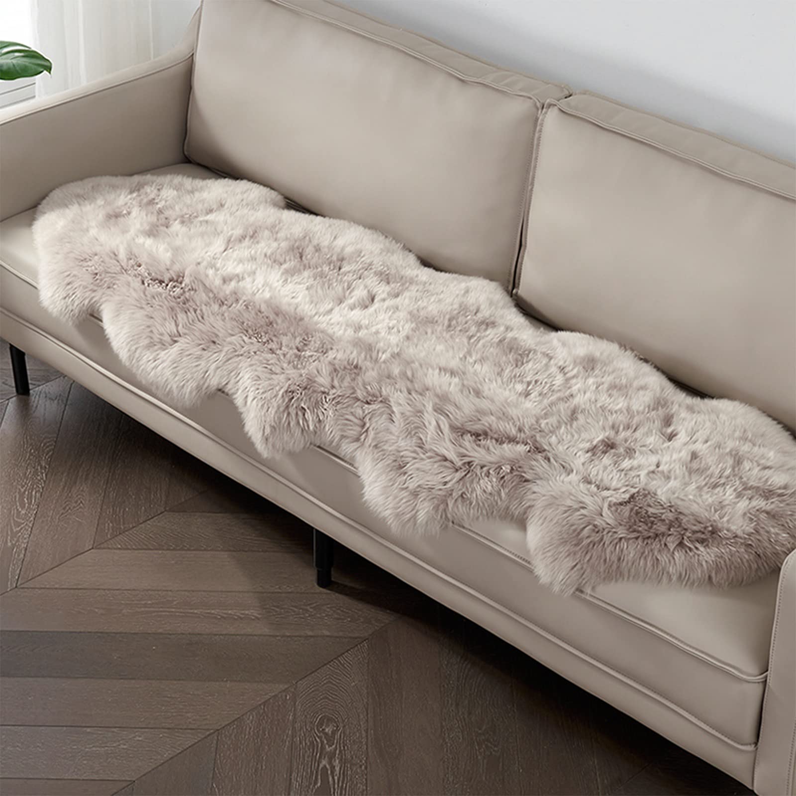 Amazon｜ムートンラグ 天然羊毛本物の毛皮 ラグムートン マット