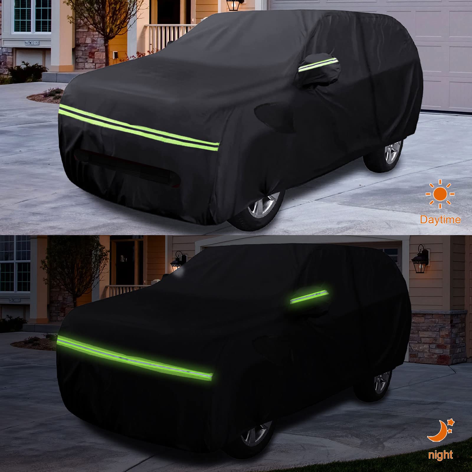 Waterproof Car Cover Replace for 2021-2025 Ford Mustang Mach-E 6 Layers All Weather Custom-fit Car Cover with Zipper — view 5