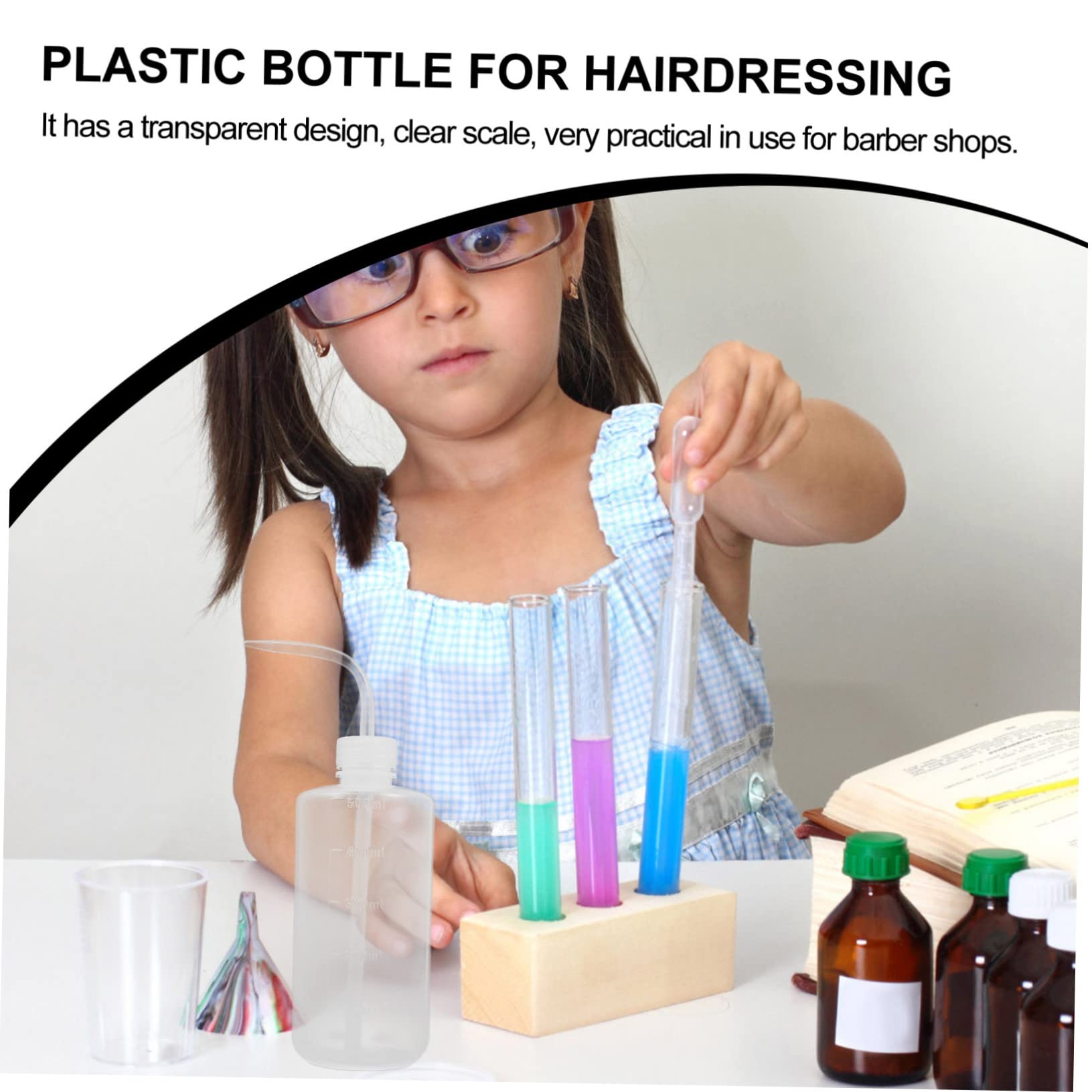 NAMOARLY 6pcs Plastic Cleaning Bottles Lab Water Spray Bottles Squeeze Scale for Washing