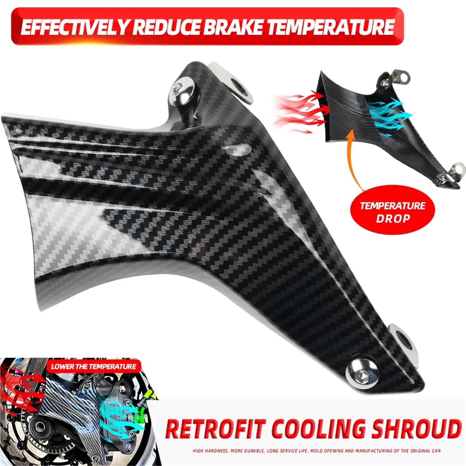 Raffreddatore pinza freno Adatto per Yamaha MT09 MT-09 MT 09 MT 10 SP MT10 Tourer 2022 2023 2024 Accessori per moto Pinza freno Raffreddamento ad aria(A 1 SET)