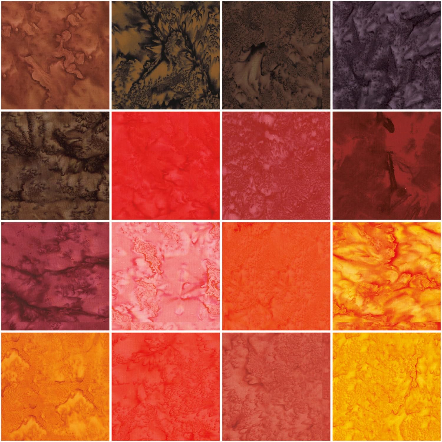 Expressions Batiks Bundles Warm Glow 16 Fat Quarters Riley Blake Designs FQ-21007-16