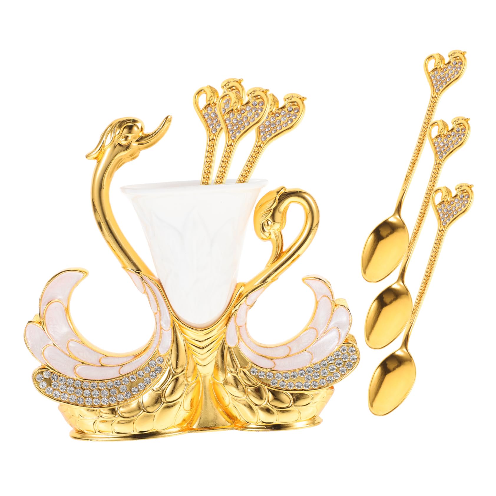 Juego de Cucharas de Café Creativas en Metal, 1 Set Dorado