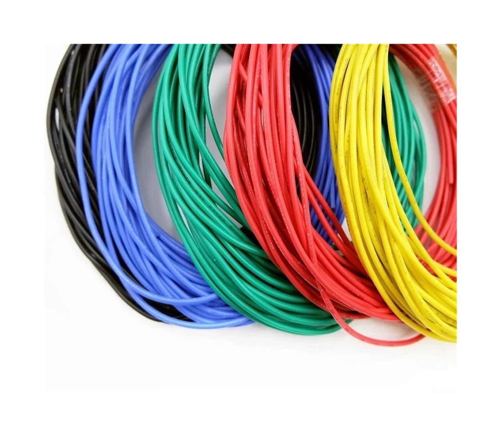 Cable de Cobre de 10M 32 30 28 26 24 22 20 18 16 14 12 10 AWG Cable electrónico LED Flexible Aislado UL3239 de Silicona Suave 3KV (Color : Blue, Size : 10M_12AWG)