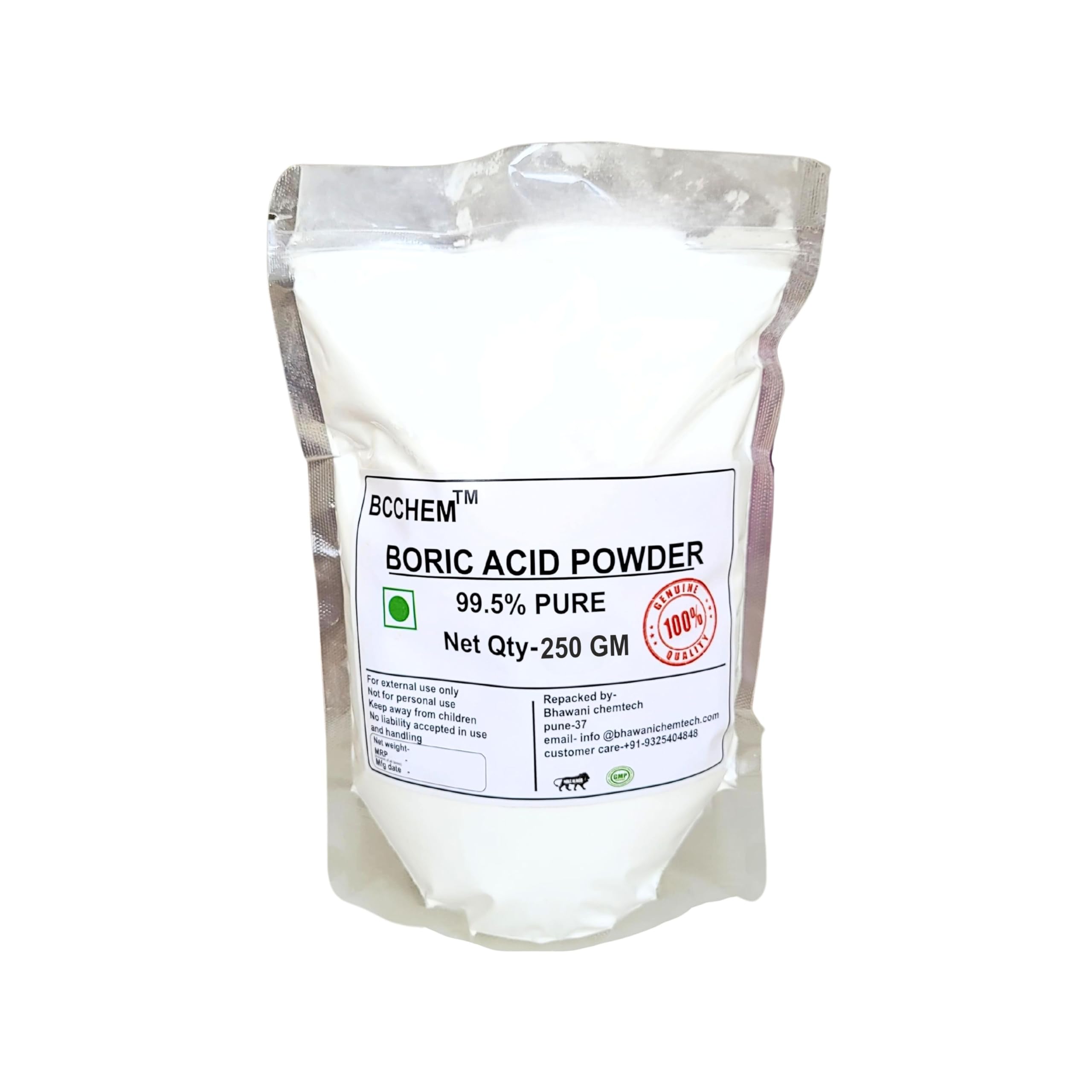 BCCHEM BORIC ACID POWDER 250 GM 99.5% PURE ||RICE PRESERVATIVE||CARROM BOARD POWDER||INSECT& COCKROACH KILLER||
