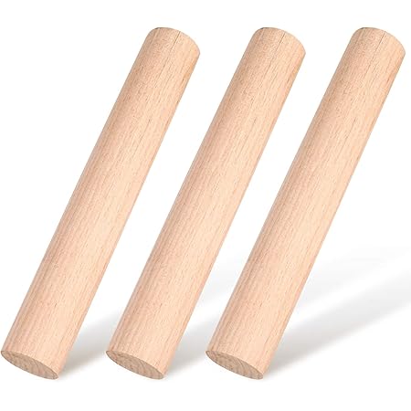 Small Wooden Rolling Pin, Dumpling Dough Roller Wooden Mini Rolling Pins Essential Kitchen Utensil Tool for Fondant, Pasta, Bread, Pastry, Cookies, Pizza, Pie, Cylinder Style, 6.3 Inch (3)