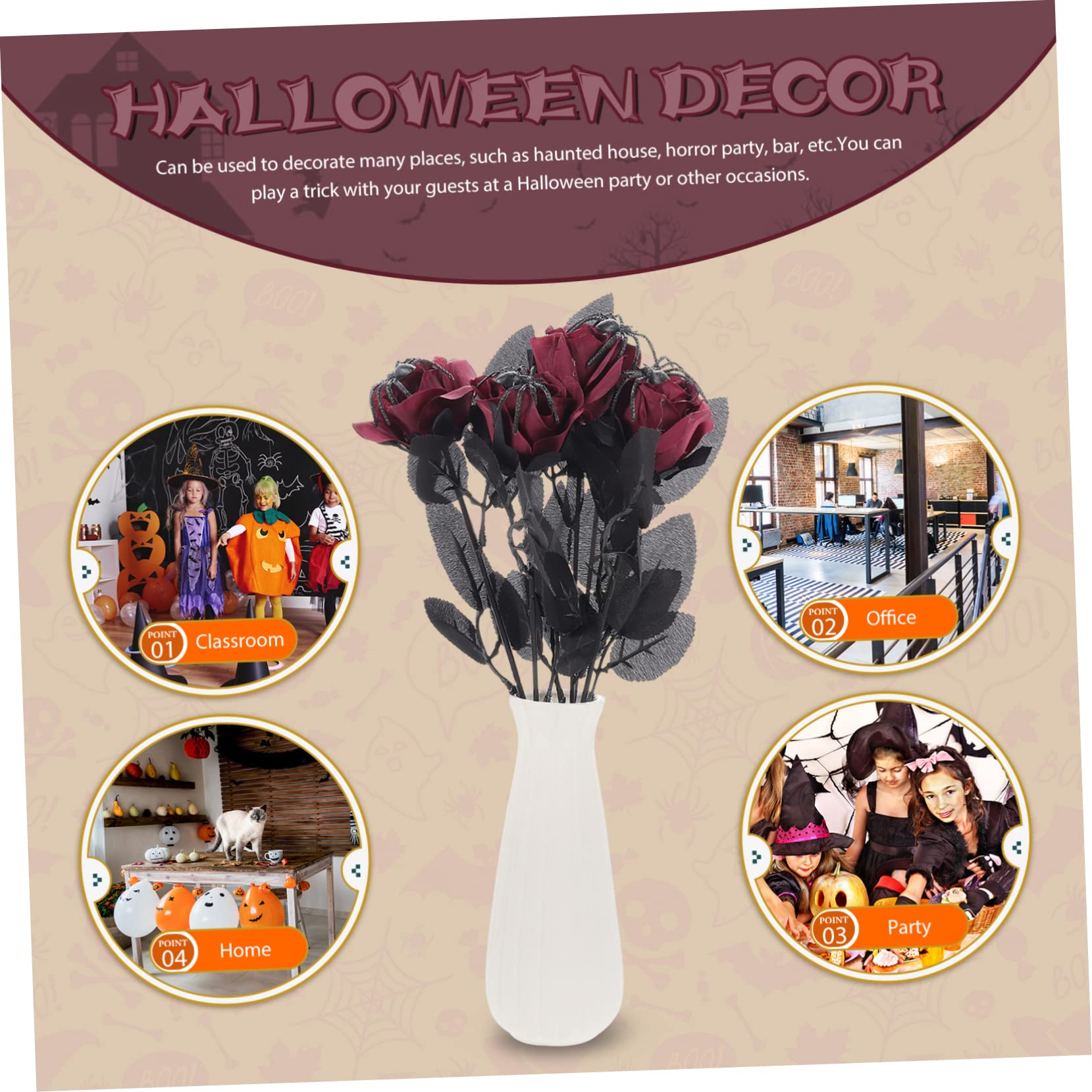 Lot De 18 Roses Artificielles Réalistes En Plastique Pour La Saint