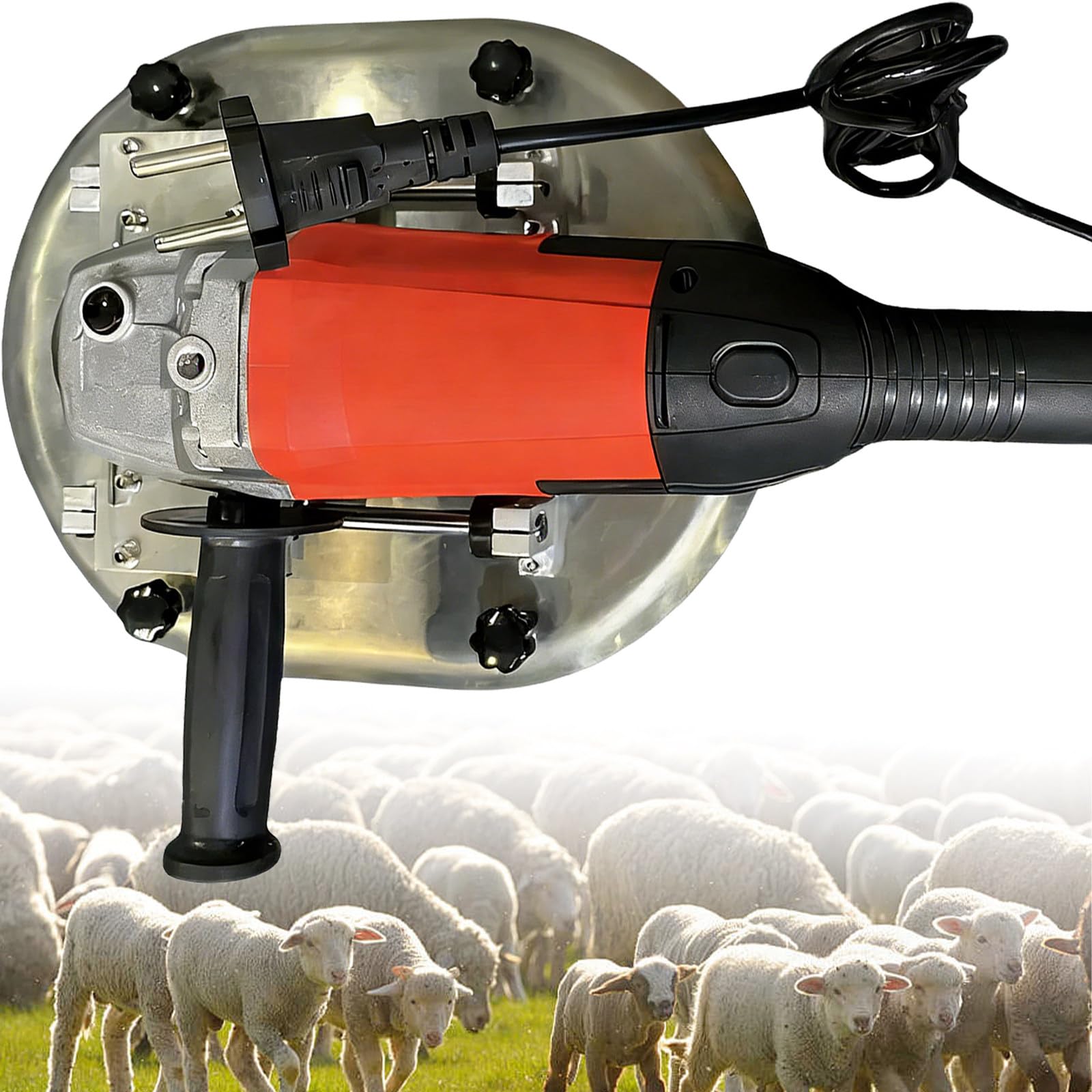 Sjyclaviger φ3.35 Bull Horn Dehorner Automatic Cow, Electric Cattle Dehorner,1500w Horn Cutting Machine, Speed 8500r/Min, Cutter Dehorning Machine for Cows And Calves Red-100