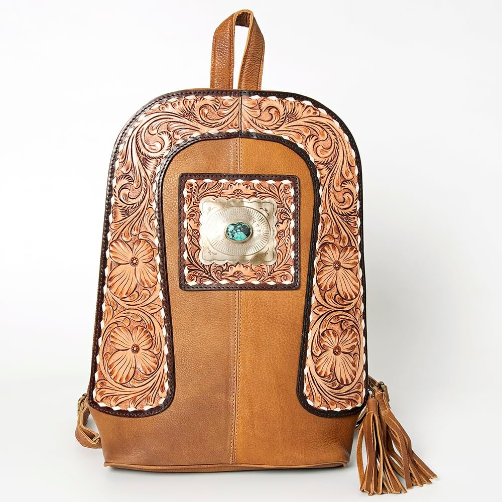 American Darling Backpack Hand Tooled Genuine Leather Western Women Bag | for Laptop School Purse Travel