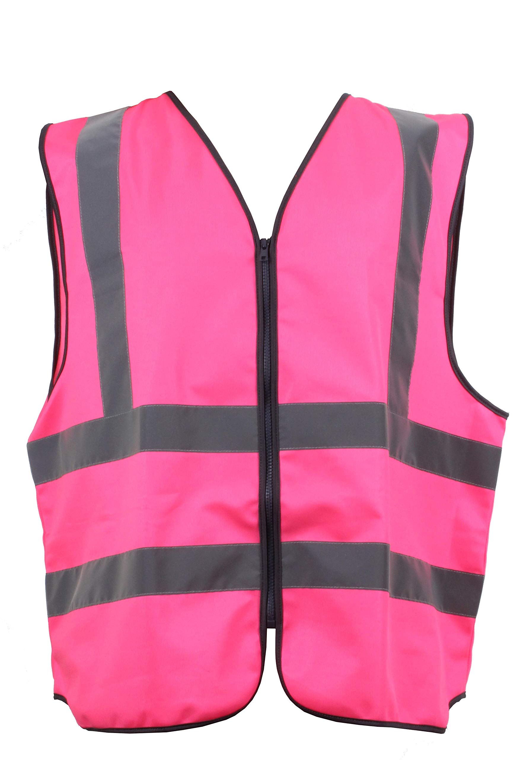 Blackrock Women's Pink Adult Zipped High Visibility Hi Viz Hi Vis Vest Waistcoat Jacket In (Xl)