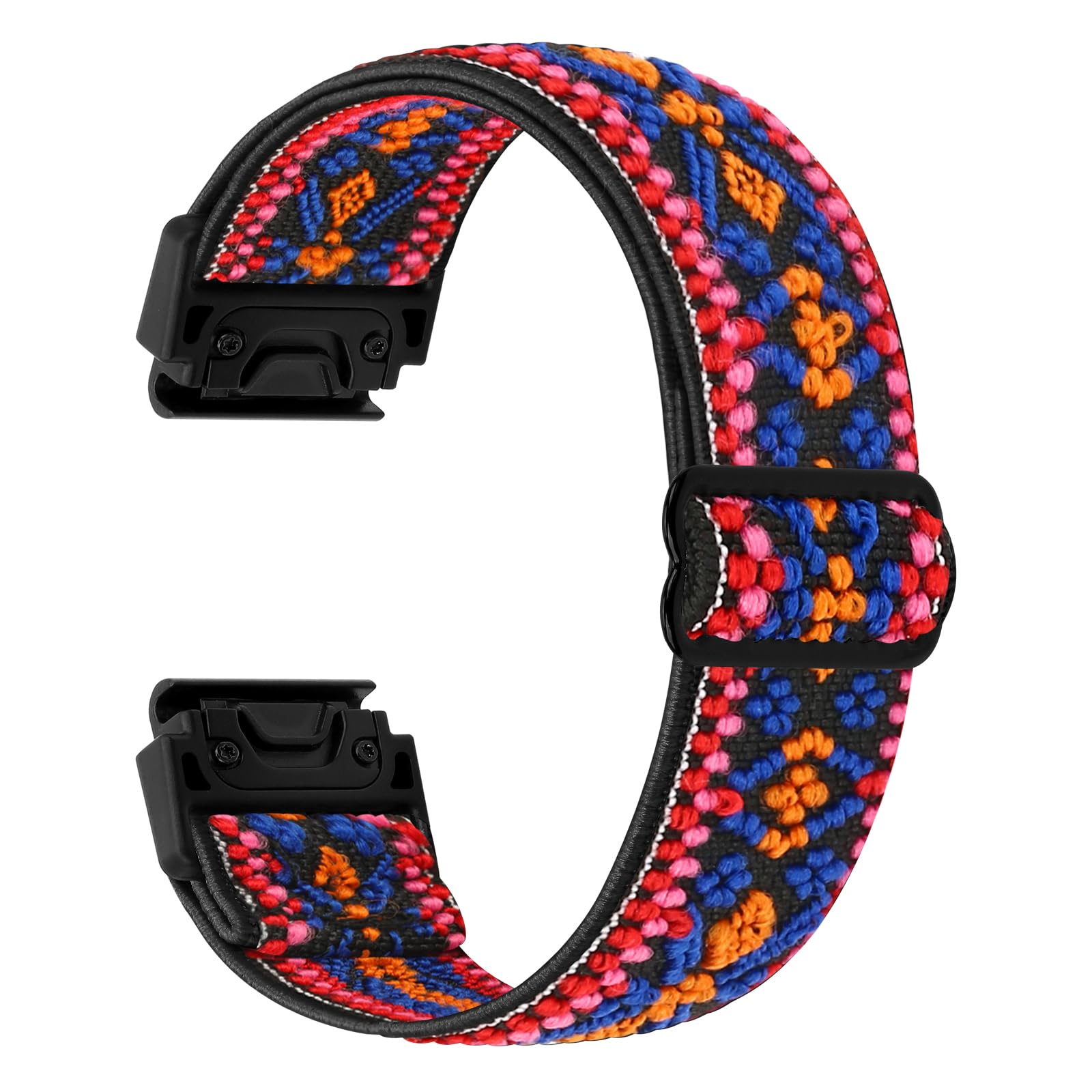 TumCez 22mm QuickFit Armband für Garmin Fenix 8 47mm/Fenix E 47mm/Fenix 7/Fenix 7 Pro/Fenix 6/6 Pro/Fenix 5/5 Plus/Epix Gen 2 Armband, Elastisch Nylon Ersatzarmband für Approach S62/S60