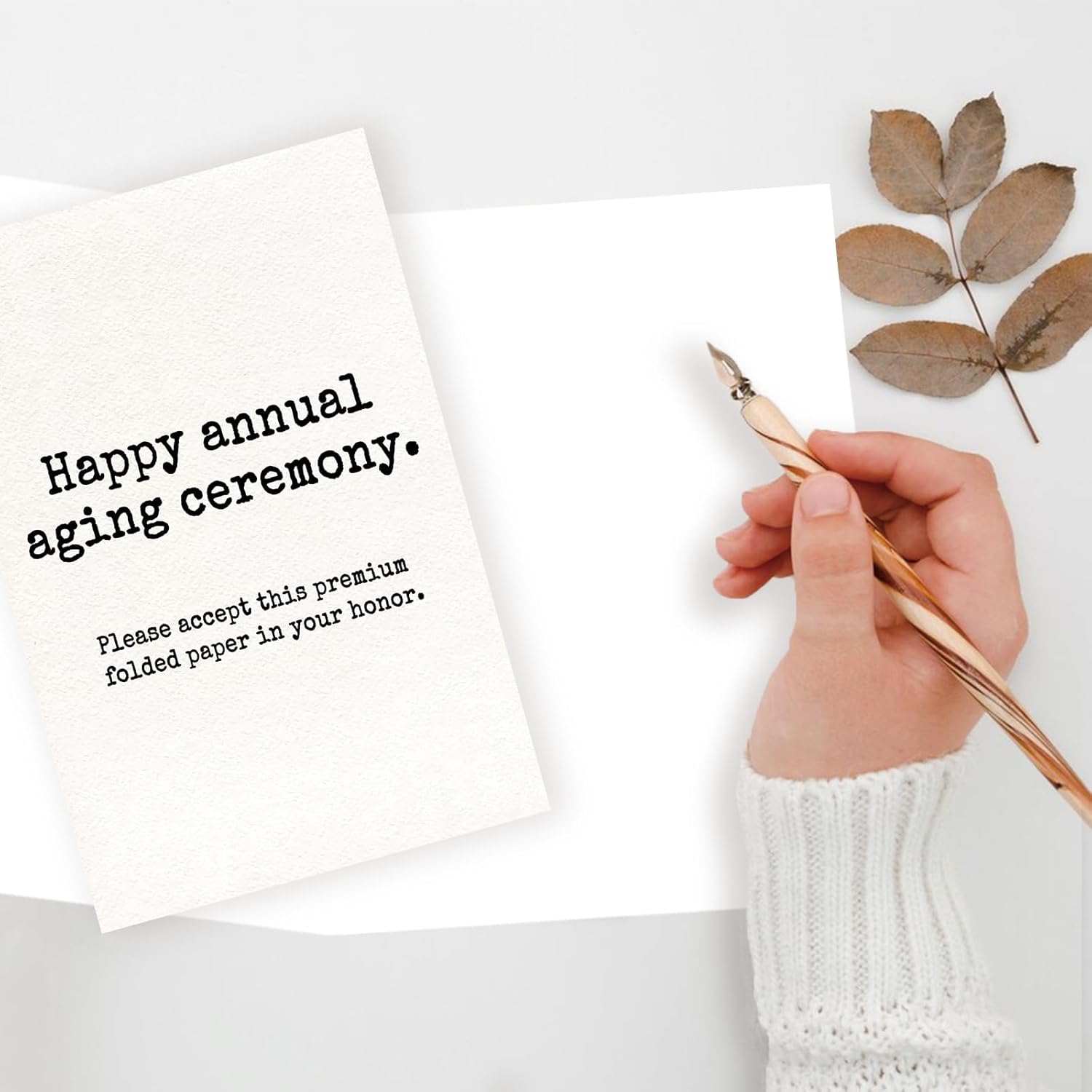 Funny Sarcastic Birthday Card for Men and Women|Minimalist Dry Humor Greeting Card for Friends, Coworkers, or Loved Ones - Image 3