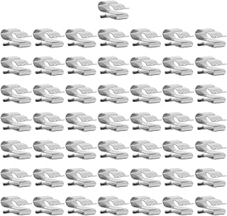 50 Pcs Solar Panel Cable Clips,Metal Cable Clips Solar Panel Wire Clip Stainless Steel Photovoltaic Wire Clip For Home Kayaks Fishing Boats Trailers Electrical Cord Management