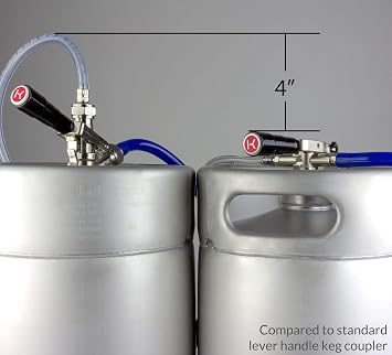 Kegco Keg Coupler, D System, Nickel