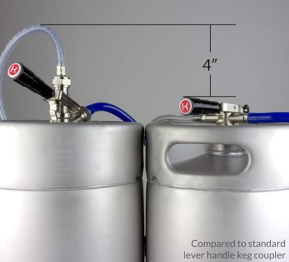 Kegco Keg Coupler, D System, Nickel