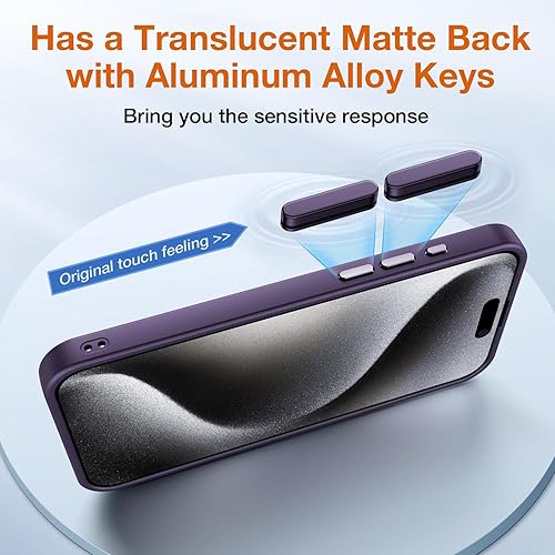 Miniatura 104 de Yriklso Strong Magnetic Case for iPhone 11 [Compatibilty with MagSafe] Protective Shockproof Cover Phone Case for iPhone 11 6.1" Frosted Purple