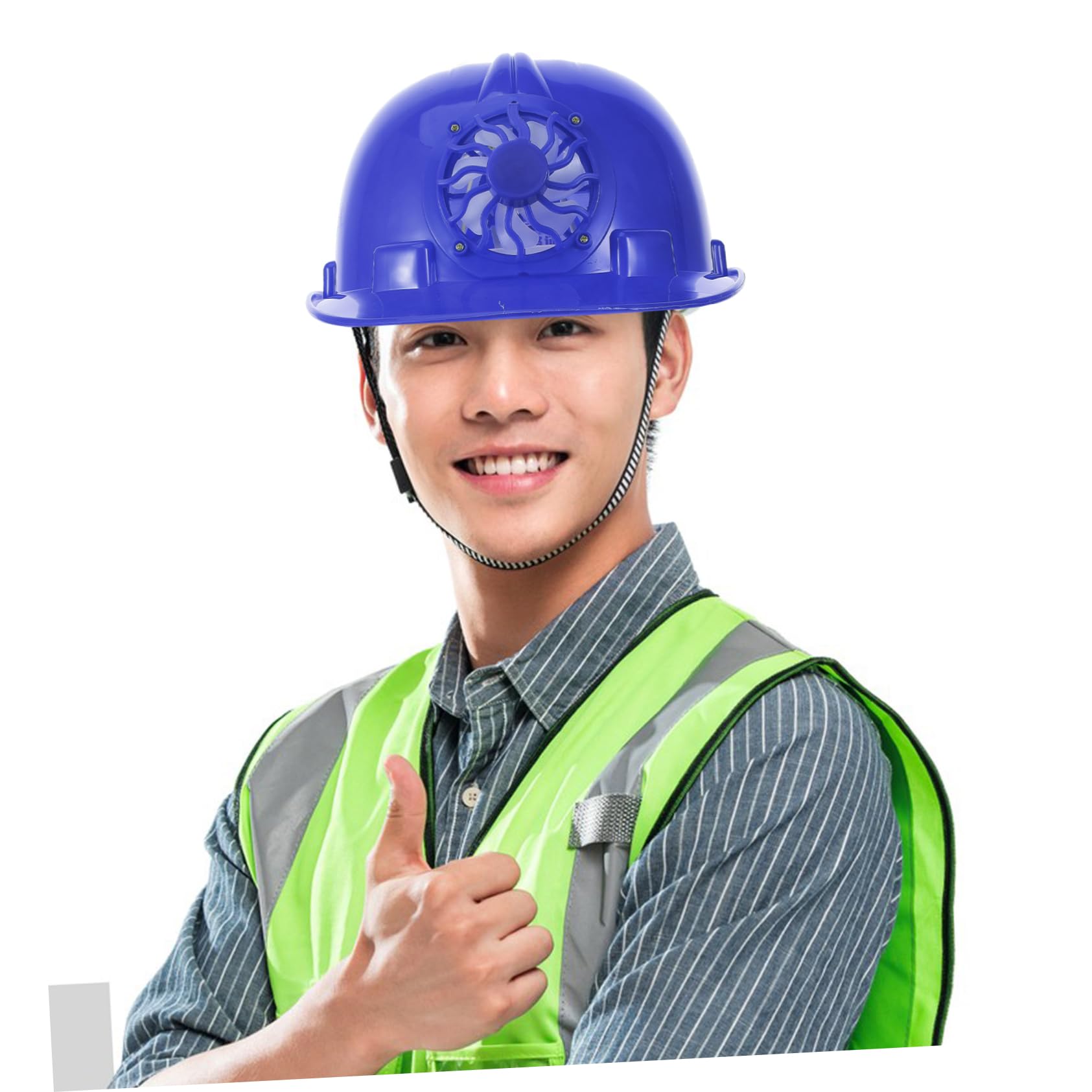 SHINEOFI Casco Sicurezza con Ventilatore Solare per Lavori Edili Hard Hat e Traspirante per Casco con Ventilatore Solare per Comfort Ottimale Esterni