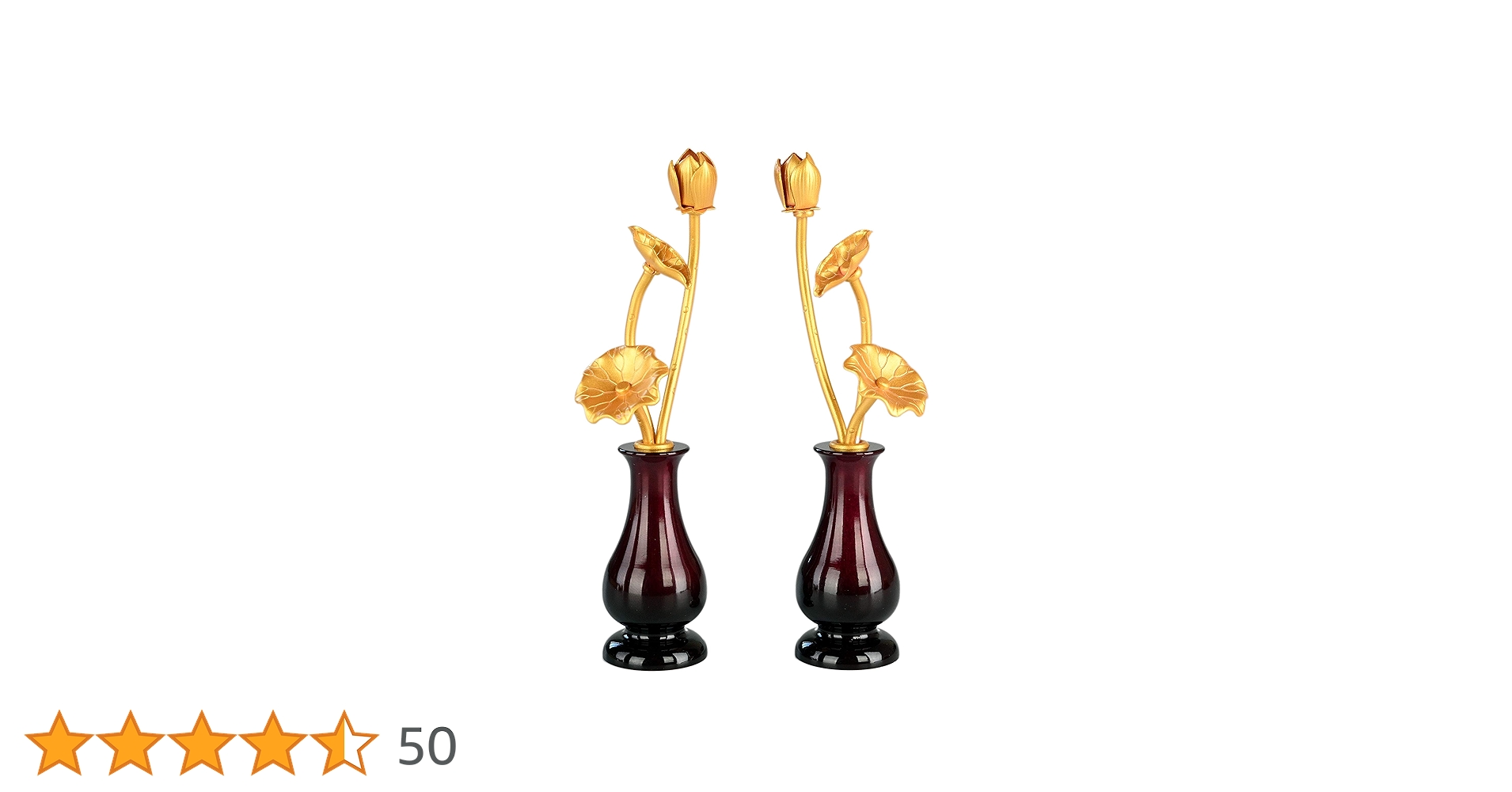 Amazon.co.jp: 都市工坊 高級金属製常花 1セット 花瓶 つき (溜