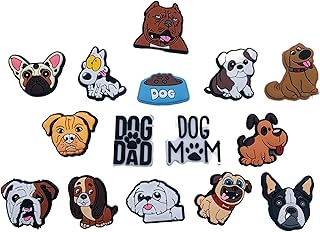FoxYaye 15 Dog Shoe Charms - Pet Related , Crock Shoe Accessories Wristband Bracelet Different Shapes , For Everyone Of All Ages