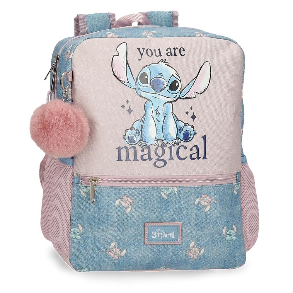 Disney Joumma Bags Stitch You are magical mochilas, mochilas escolares, mochilas infantiles, Incluye pompon decorativo, varios compartimentos