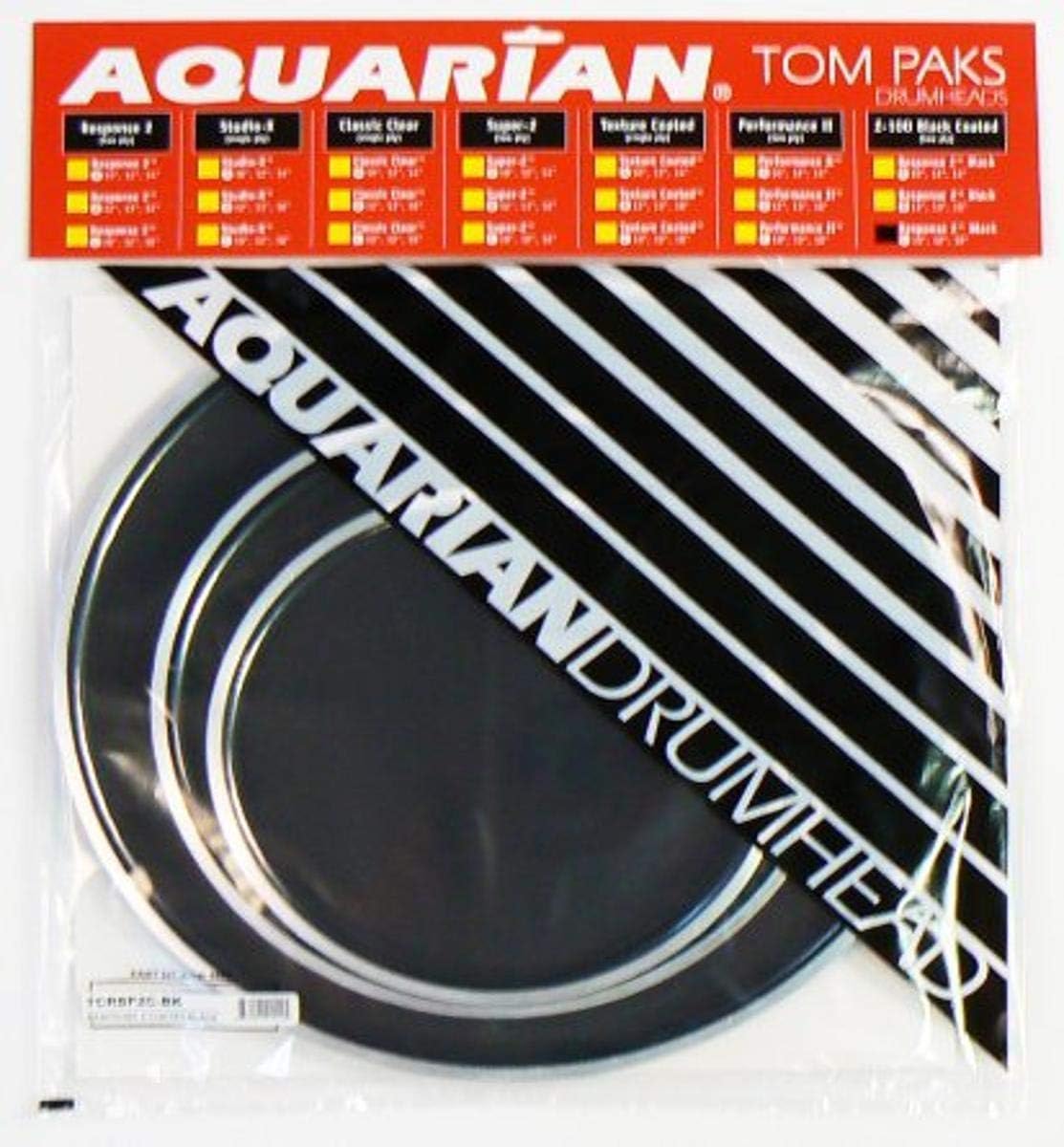 Aquarian Drumheads Drumhead (TCRSP2C-BK)
