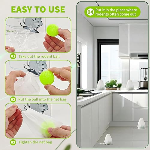 Miniatura 5 de Repelente de roedores de ratones, aceite de menta para repeler ratones y ratas, funciona para repelente de ratones, ardillas y plagas, uso en