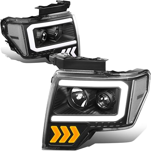 DNA MOTORING HL-LB-T2-F15009-BK-CL1 Par de lámparas de esquina LED DRL para faros delanteros, color negro