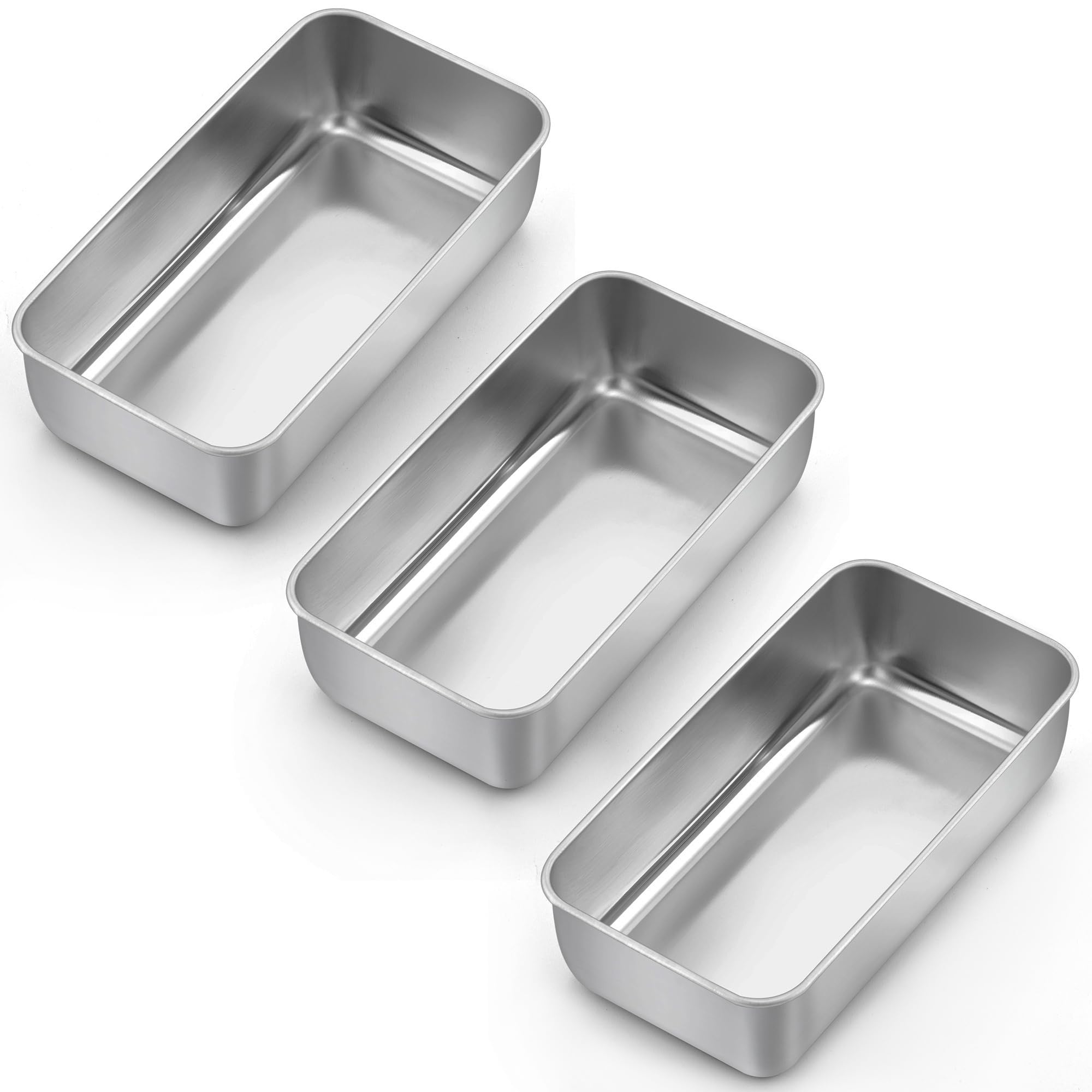 LIANYU 3 Pack Stainless Steel Loaf Pans