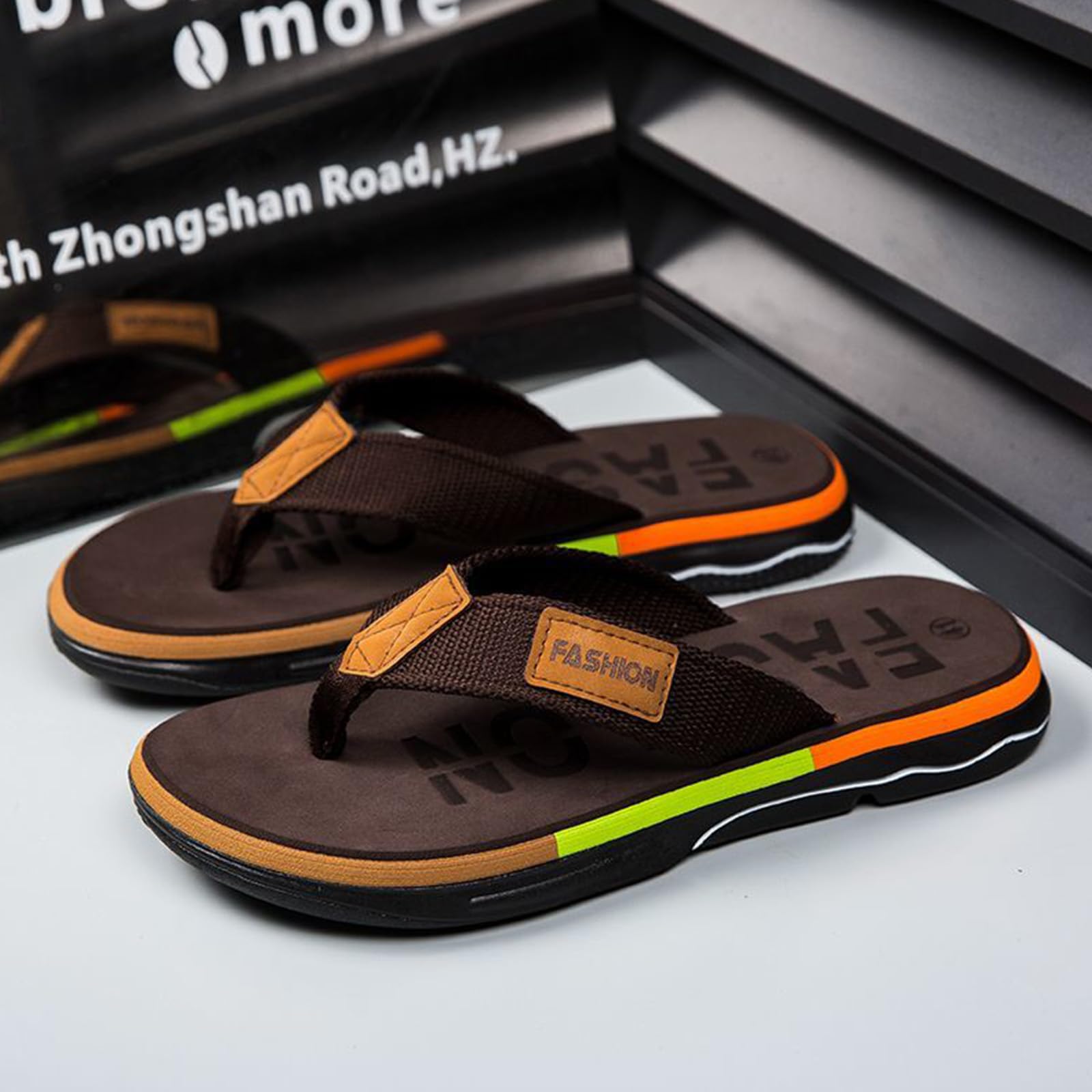 Chanclas antideslizantes para hombre, cómodas, para caminar, para interiores y exteriores - 5