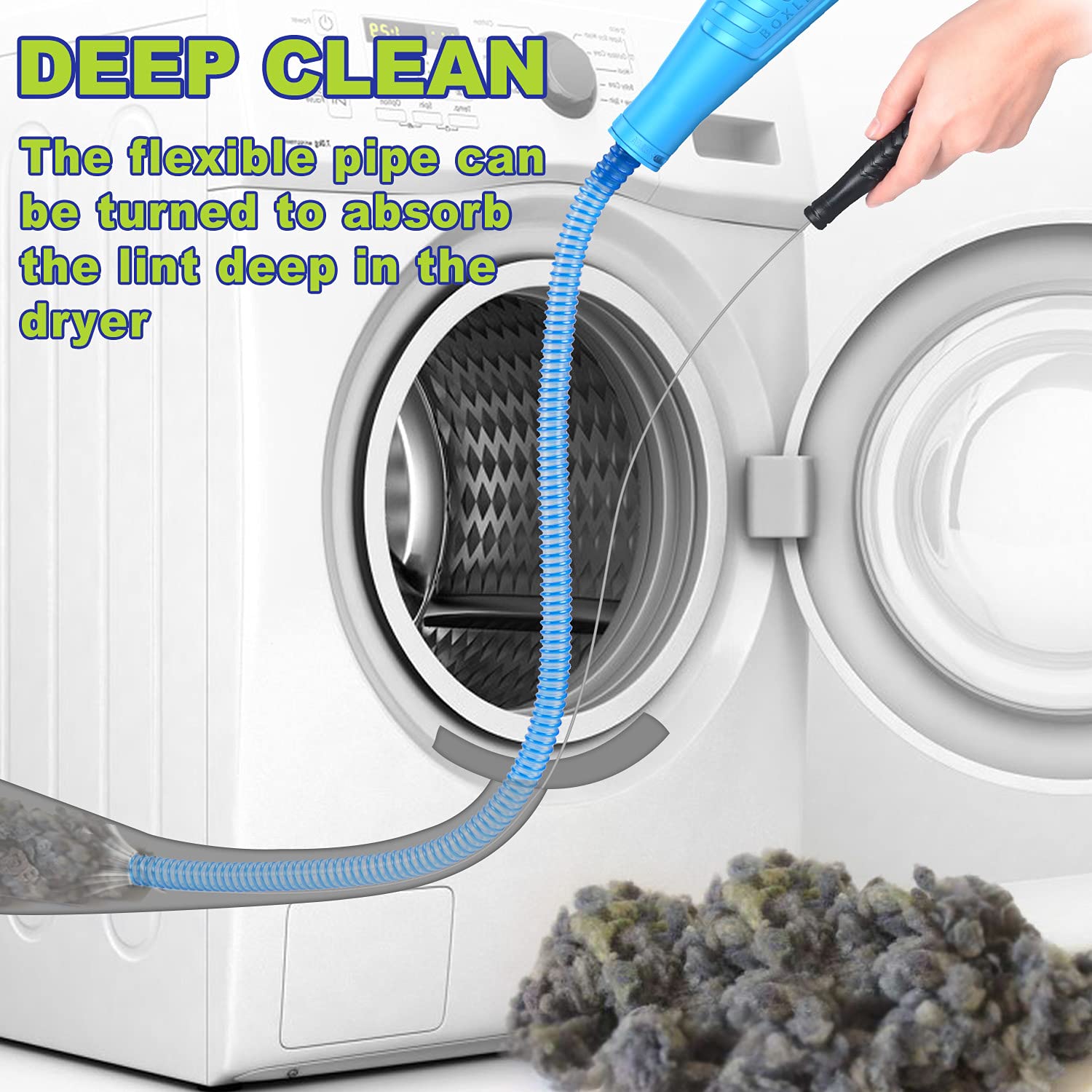 Sealegend V2 Dryer Vent Cleaner Kit Vacuum Hose Attachment Brush with