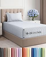 Vista 109 de Juego de sábanas Queen de bolsillo extra profundo, sábanas transpirables y refrescantes de 4 piezas, juego de sábanas de lujo de hotel, ultra suave