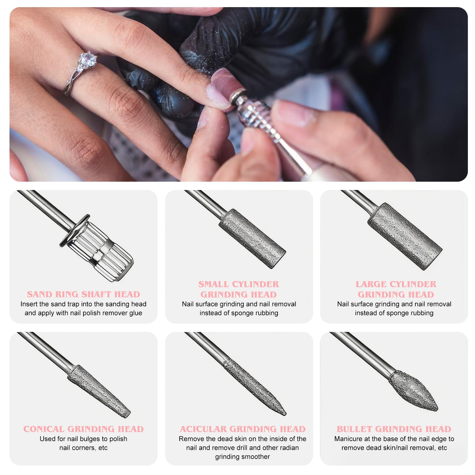 Ponceuse Pour Ongles, Professionnelle Rechargeable 45000 Tr Min, Lime a Ongle Electrique Portable Pour Gel et Acrylique, Ponceuse Ongle Sans Fil Avec Ecran Lcd, pour Salon Ou Maison, Couleur Rose