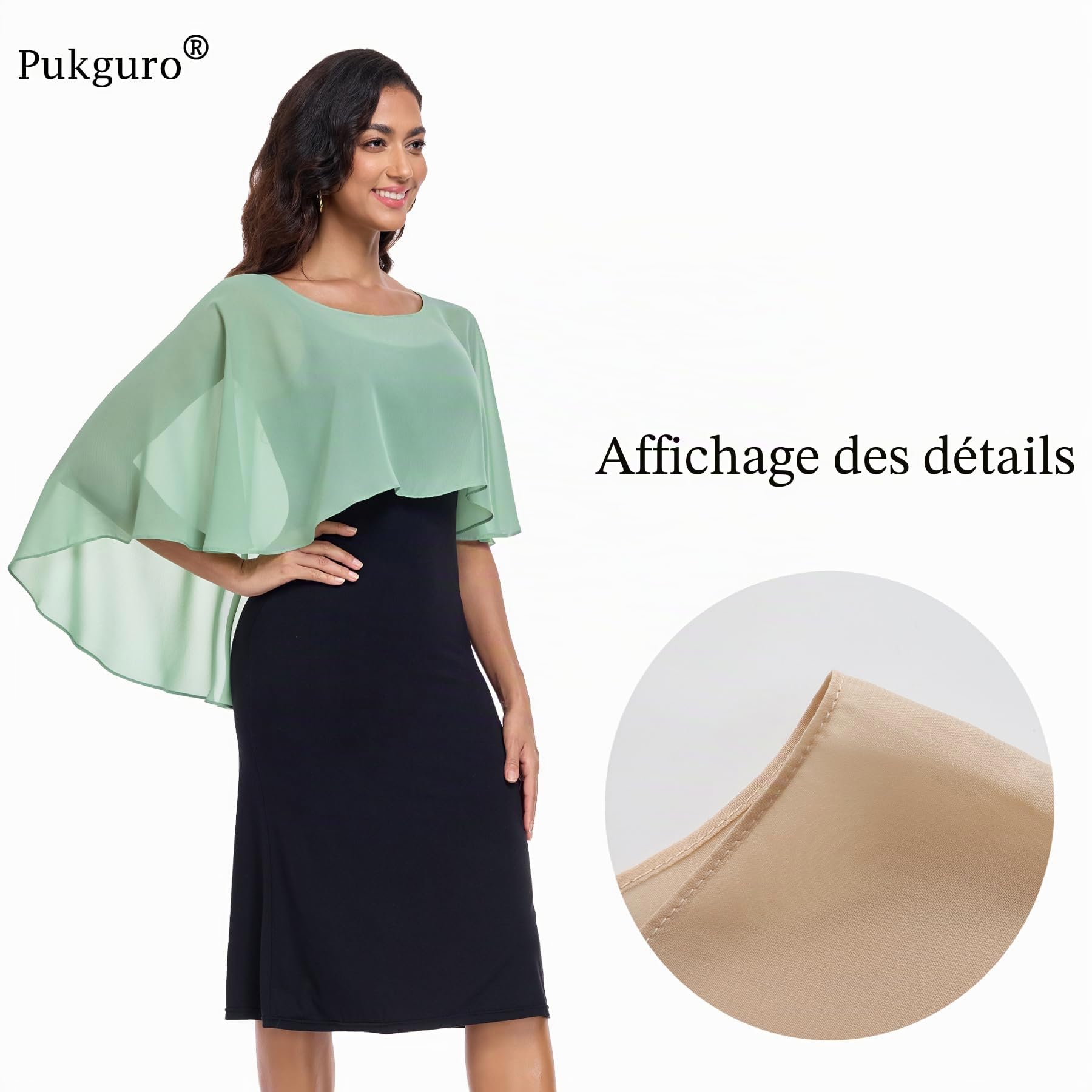 Châles transparents et écharpes pour robes de soirée, capes en mousseline de soie pour femme, couverture de mariage douce