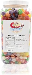 Sarahs Candy Factory Assorted Spice Drops 5 Lbs in Jar