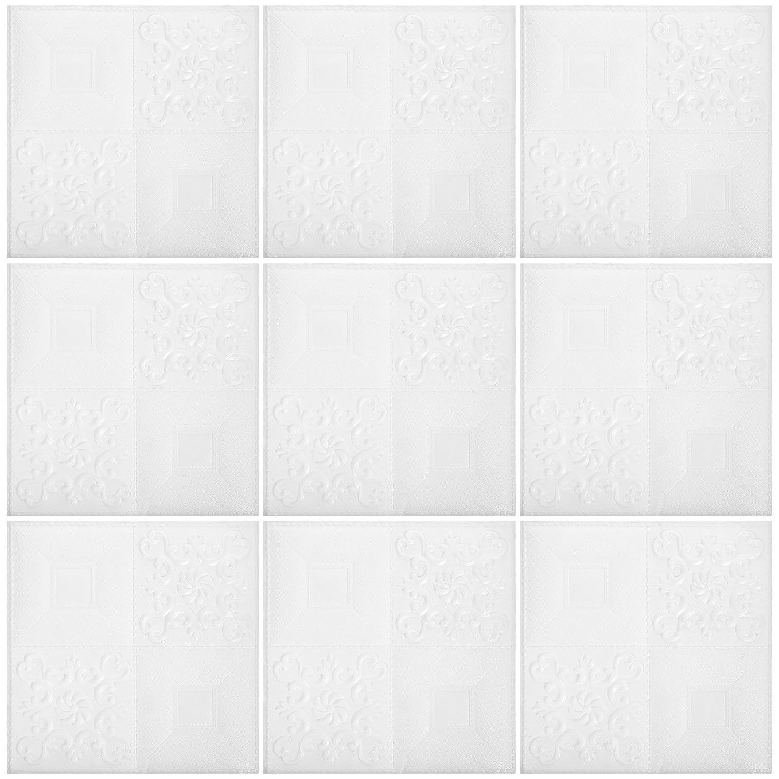 TIDTALEO Pannelli Decorativi per Pareti Interne in Schiuma Xpe Autoadesivi Effetto Mattone Bianco, Resistenti allo Sbiadimento e Facili da Pulire, 20 Pezzi per Uffici e Casa