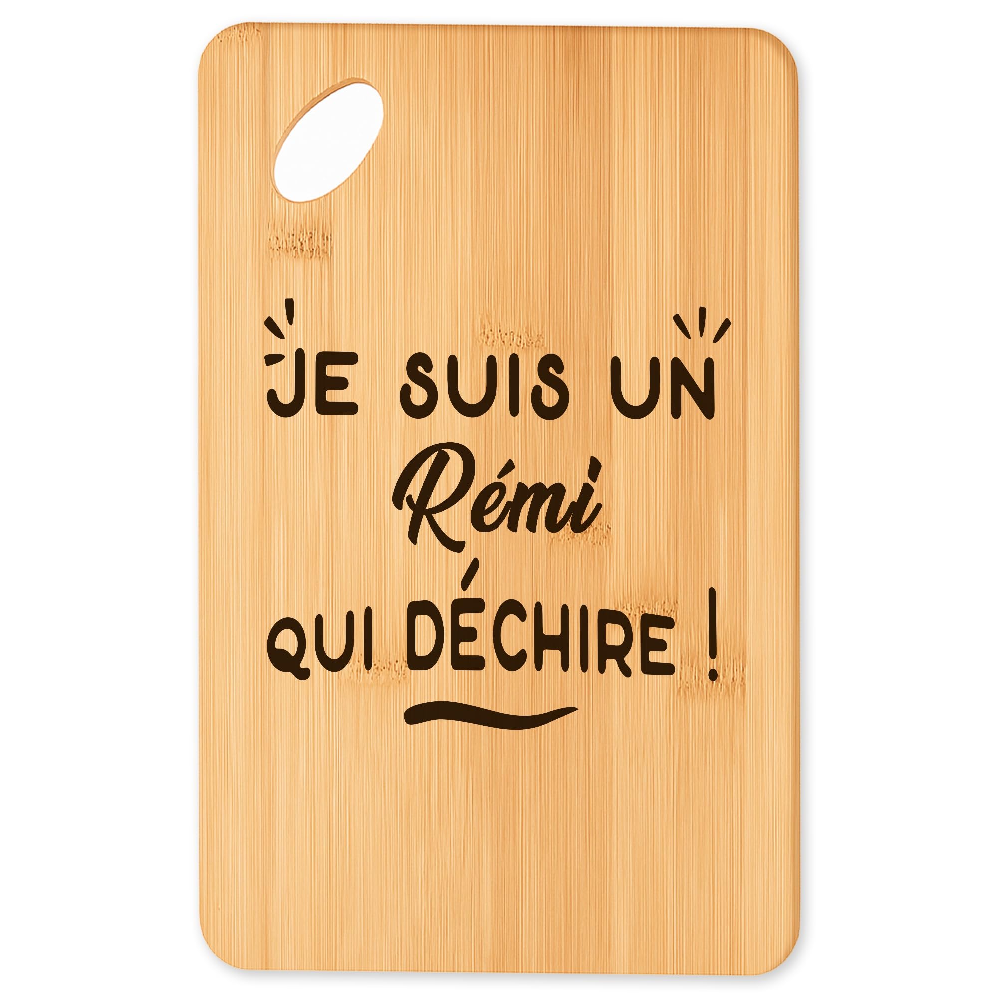 Planche à découper Remi Qui Dechire en bambou naturel pour cuisine