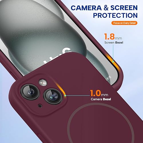 Miniatura 606 de Miracase Funda diseñada para iPhone 13 Pro Max con protector de pantalla, [forro de microfibra suave antiarañazos], funda protectora de silicona