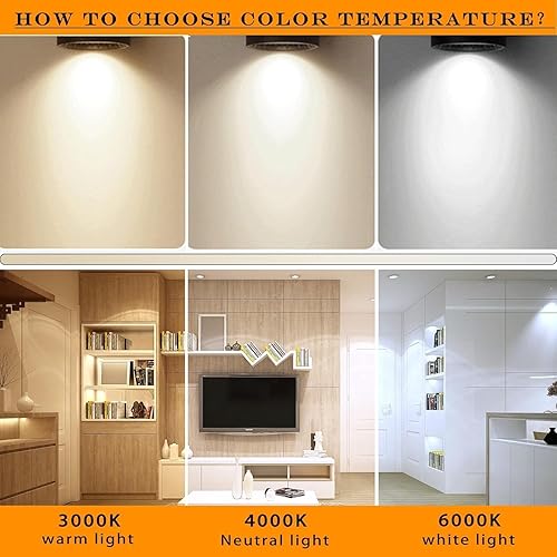 Miniatura 7 de Yuemegou Cabezales de iluminación LED de pista de 12 luces, kit de iluminación de pista de alto brillo de 25 W, accesorio de iluminación de riel de