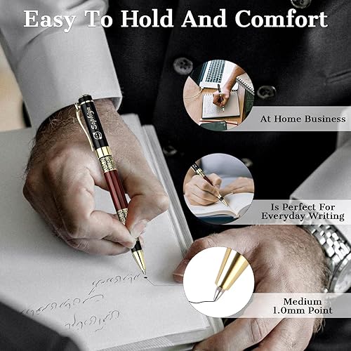 Miniatura 12 de Bnesi Bolígrafo de lujo, juegos de bolígrafos de escritura personalizados, bonitos bolígrafos para hombres y mujeres, regalo profesional, ejecutivo