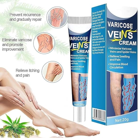 GFOUK Mucopolysaccharide Polysulfate Cream for Varicose Veins Treatment - Blood Circulation and Legs Care - 3PC