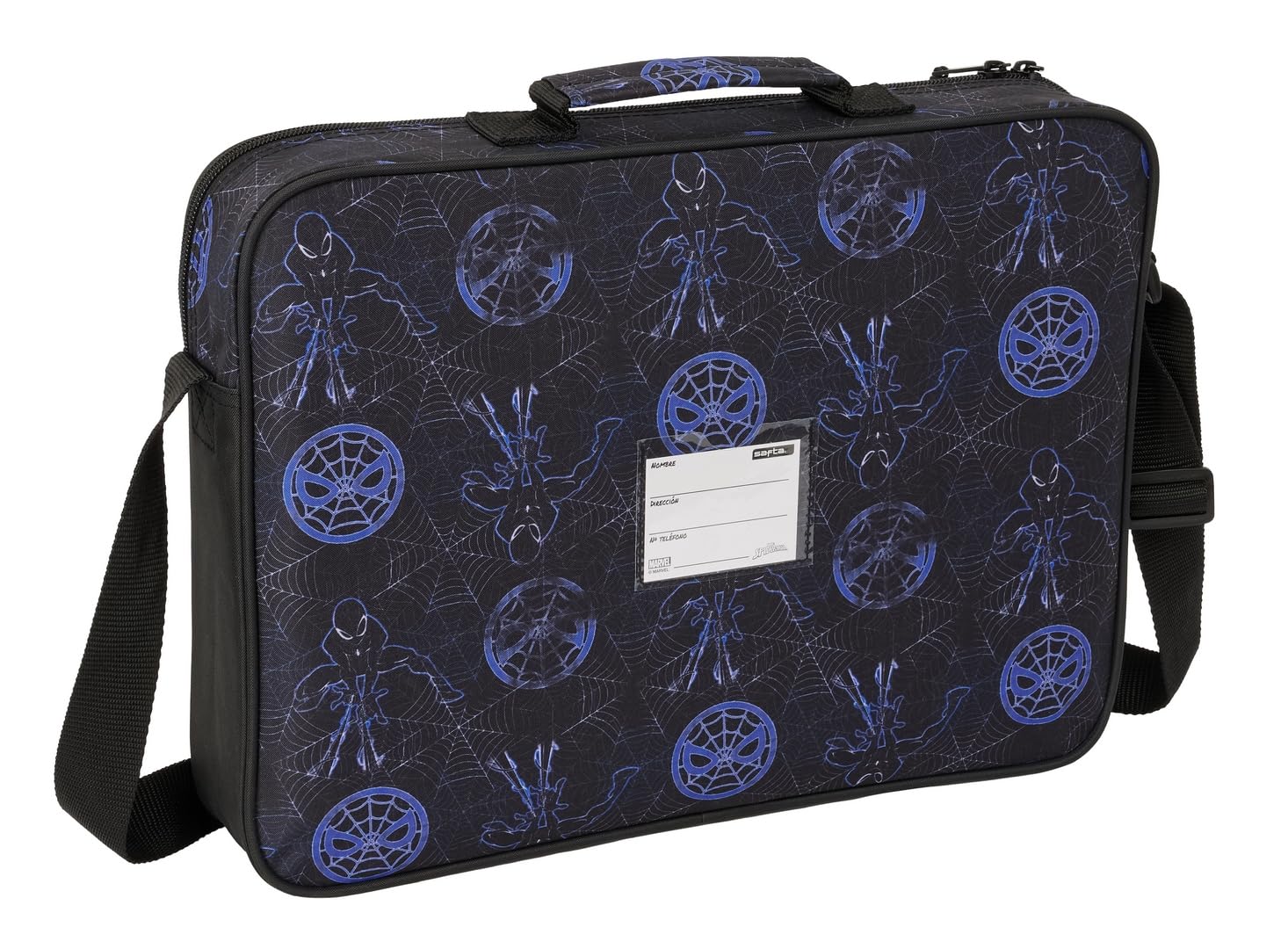 Safta SPIDERMAN ATTACK - Cartera Extraescolares, Maletín Portatodo, Bandolera, Cómoda y Versátil, Calidad y Resistencia, 38x6x28 cm