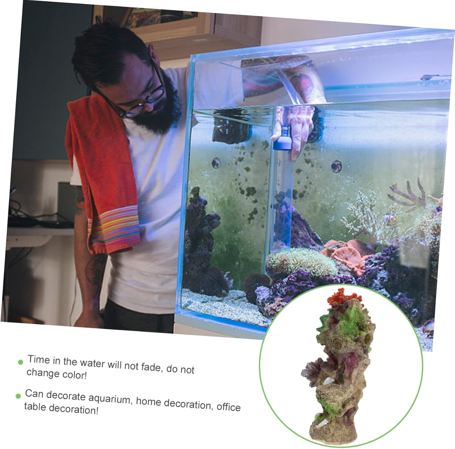 4pcs Aquarium Landscaping Coral Artificial Plants Fish Tank Fake Wear-Resistant Aquarium Decor Faux Coral Artificiales para Aquarium Landscape Ornament Sea Dec