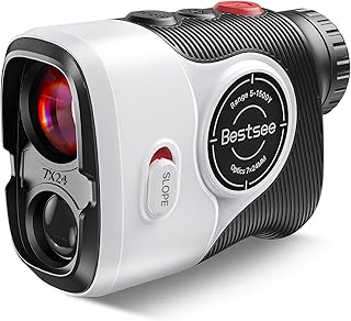 Golf Rangefinder with Slope & Red Backlight, 1500Yards Laser Range Finder, 0.3s FlagLock Vibration, 7X Magnification, Magnet Stripe, 85% Transmission Lens for Golfing/Hunting, Golf Accessories