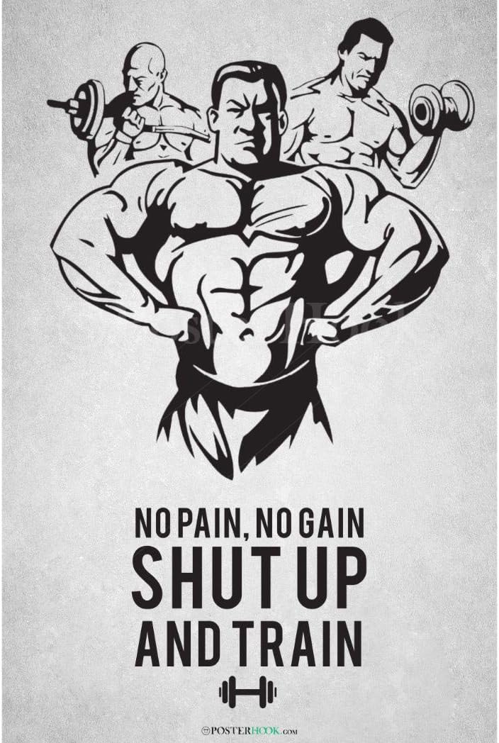 PosterHook ShutUp and Train Poster Wall Decor | Special Paper Poster (12x18 inches)