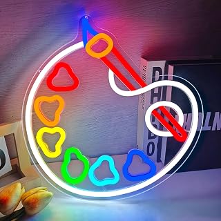Art Classroom Neon Sign Dimmable Paint Palette Neon Lights for Classroom Colorful Arts Room Decor Drawing Room Led Wall Art Studio Light Up Sign Gift for Painter