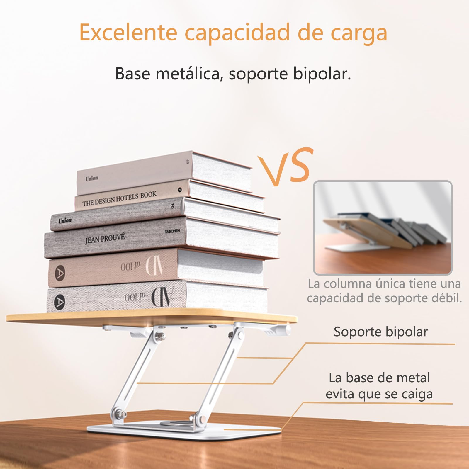 Soporte de Lectura, Soporte de Libro Ajustable con Base Giratoria 360°, Soporte de Libro de Cocina Plegable, Práctico Soporte Giratorio para Partituras, Libros Pesados, Computadora portátil