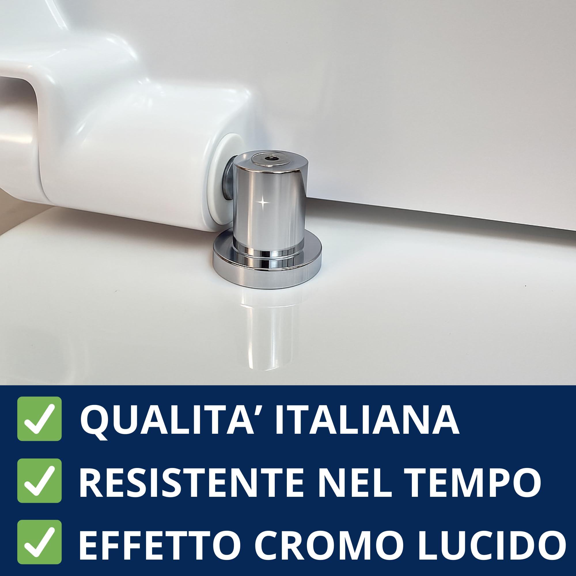 HYDRO HOME Cerniere tavoletta WC Pozzi Ginori, fisse con fissaggio dall'alto, kit 2 cerniere con brugola inclusa, compatibili con molti modelli, ricambi tavoletta WC