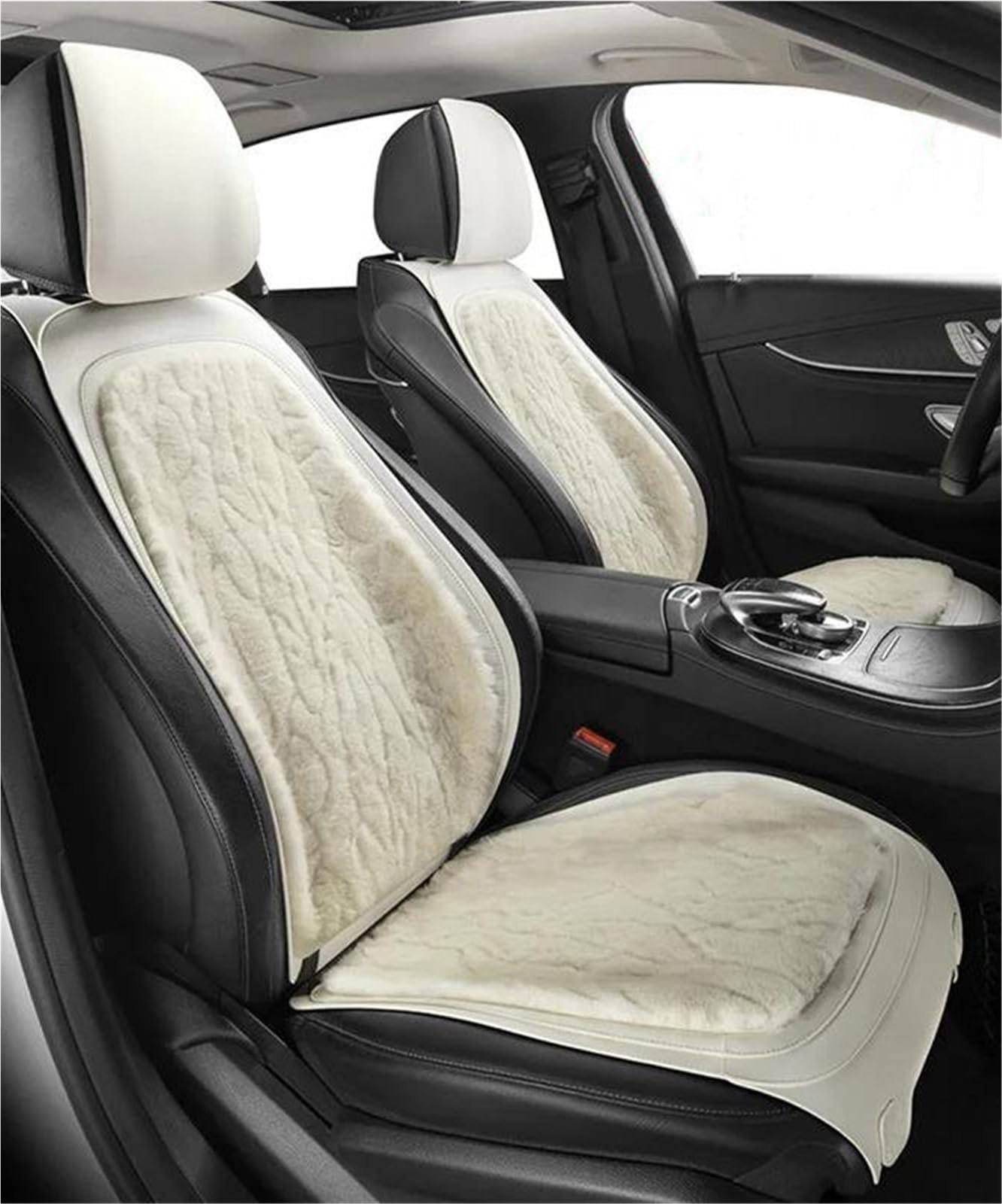 Housses de siège de voiture d'hiver isolantes coussin auto blanc pour Polo 9N