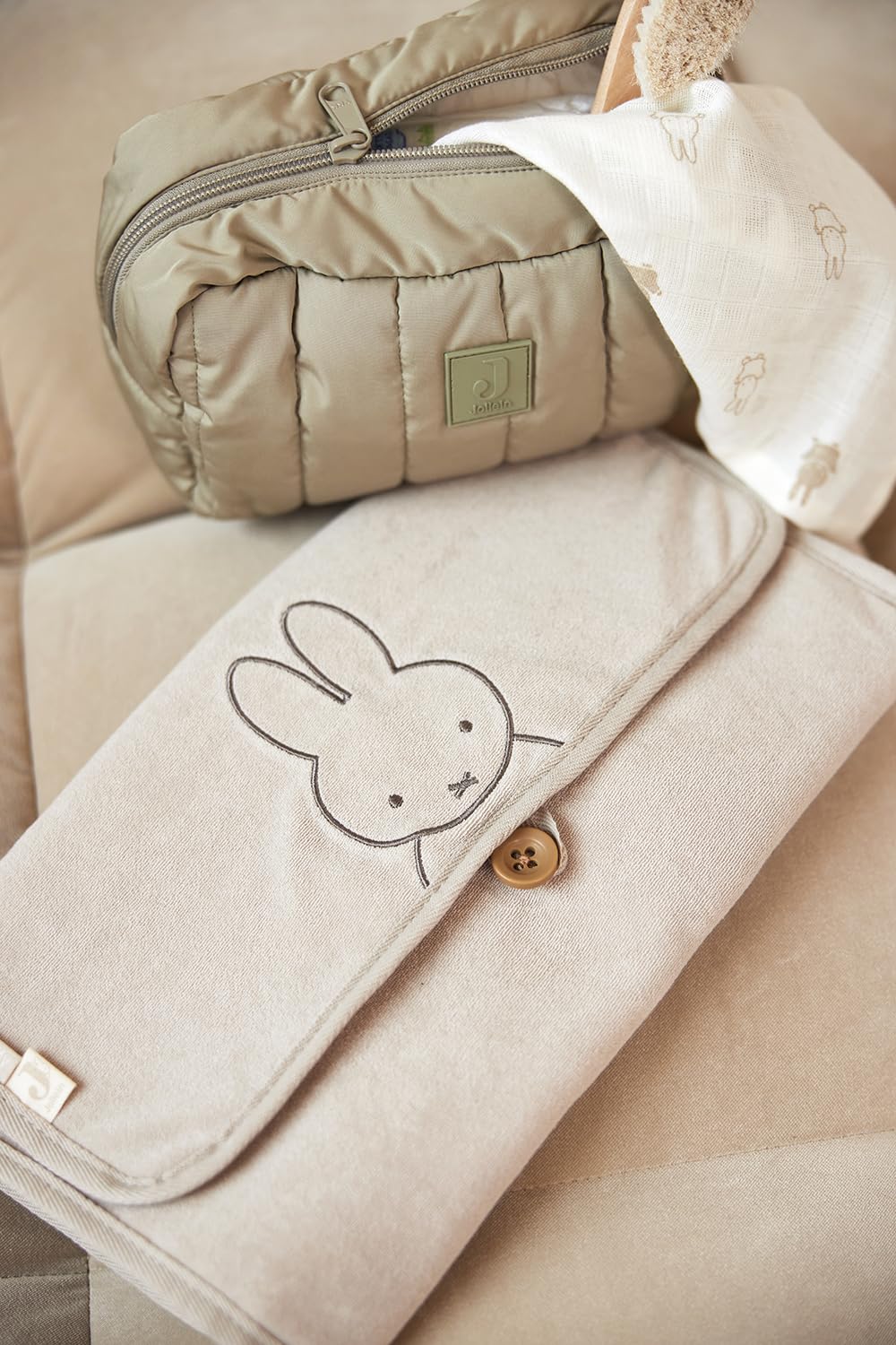 Jollein 096-001-67088 Wickelunterlage Frottee - Miffy nougat