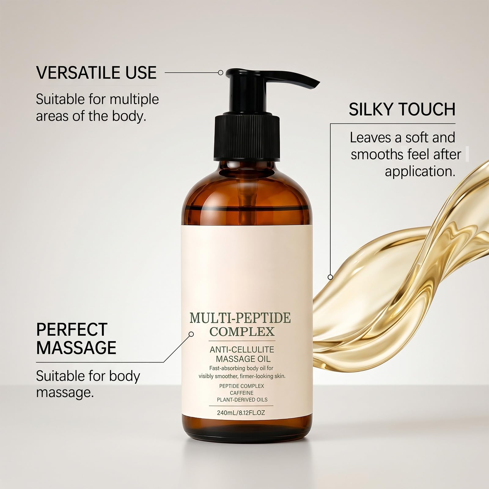 Anti-Cellulite-Körpermassageöl mit Kollagen, Körperöl für Frauen. (4PCS)