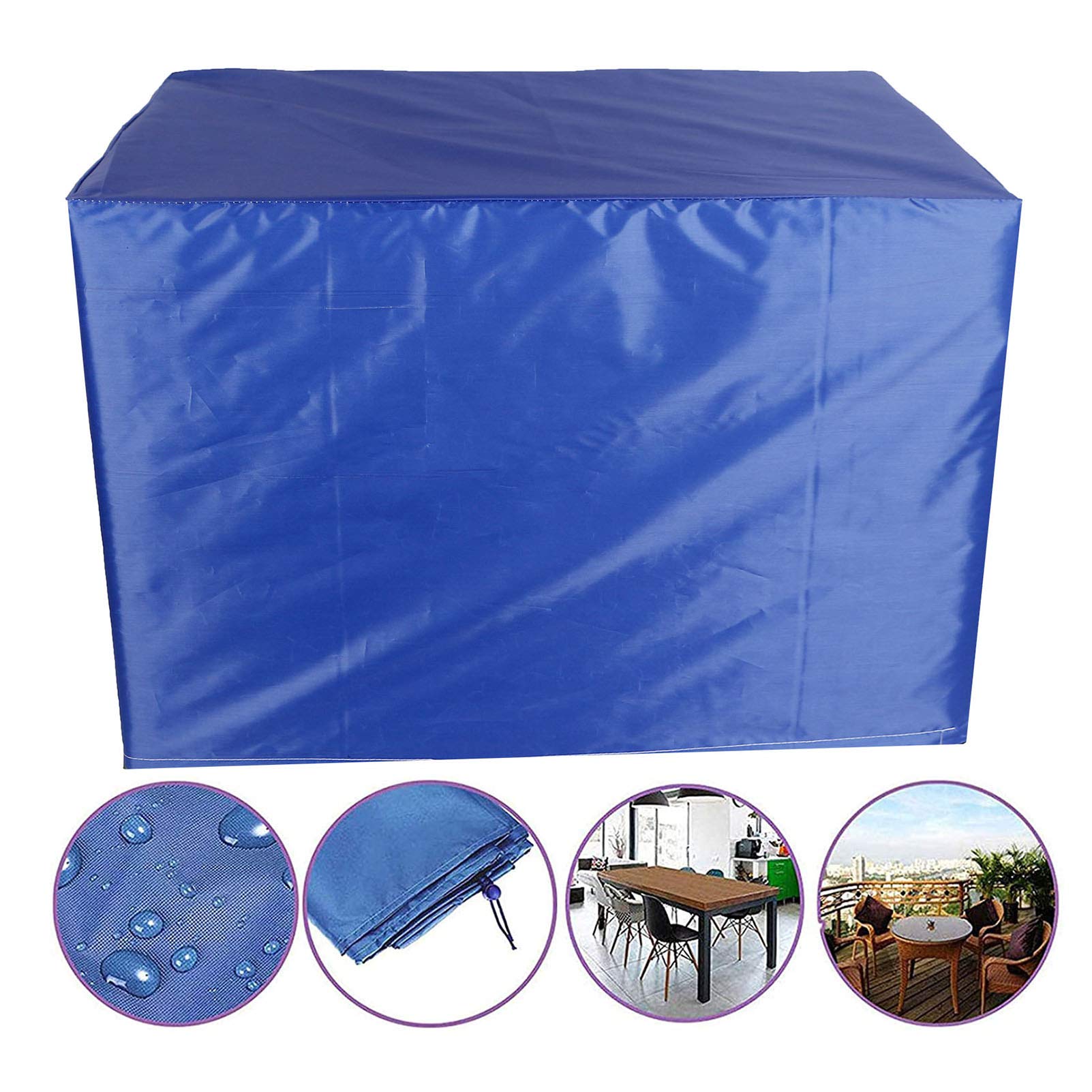 Copertura impermeabile resistente per mobili da giardino, 200 x 160 x 70 cm, antivento, per mobili in rattan, copertura per mobili da giardino, con tessuto Oxford 420D